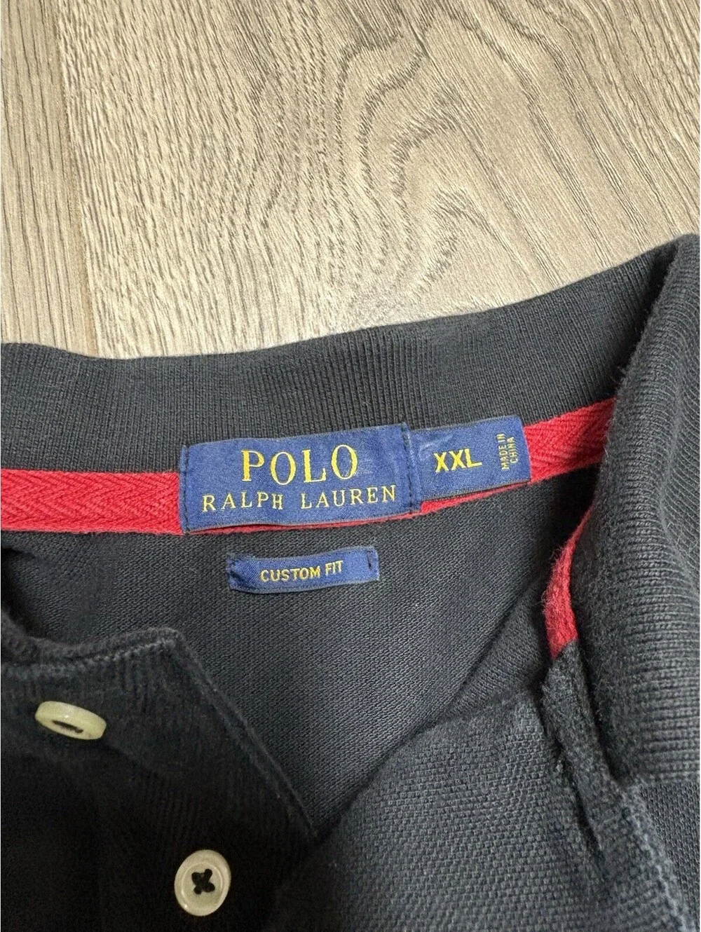 Ralph Lauren Polo Shirt Mens XXL Black Marine Supply Embroidered BIG PONY